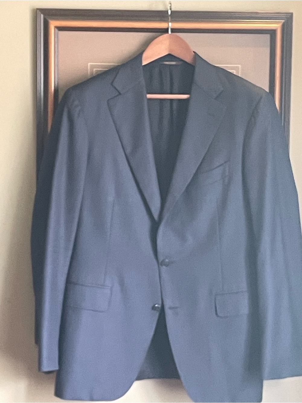 CANALI Men's Navy Two-Button NAVY BLUE Blazer -US 40 Classic Tailored Sport Coat